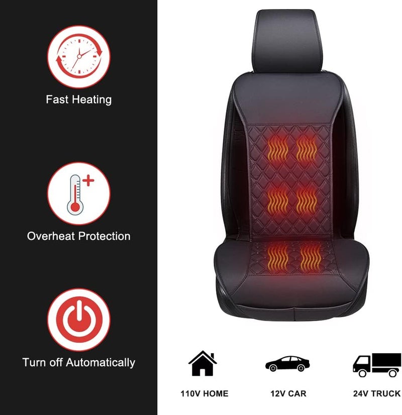LUSRAIT Universal Seat Cushion, Comfortable Seat Cover with Full Back Support in Winter - Image 2